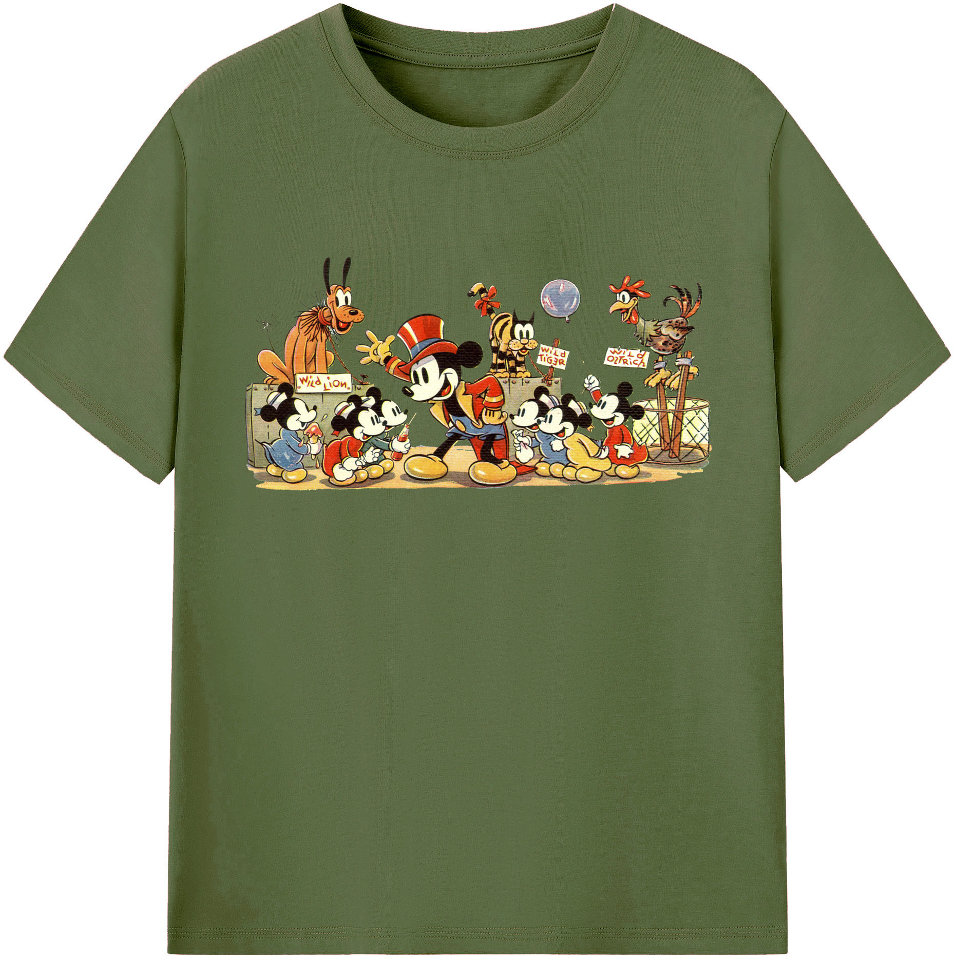 （画像用） ミッキーマウス Mickey Mouse 綿100％半袖Tシャツ（フロントプリント）